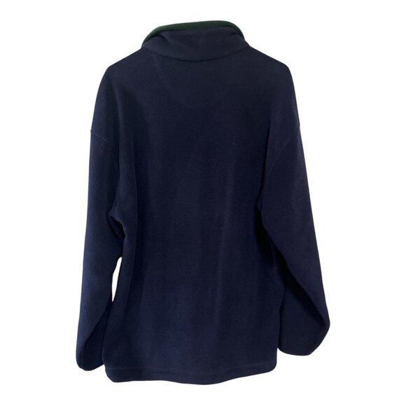 Lot of 2 Vintage Trader Bay Men’s Fleece Pullovers – Navy & Gray Half-Zip - Picture 2 of 5
